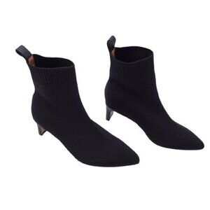 Andre Assous Women's Winter Knit Heeled Ankle Boots Size 6M Black